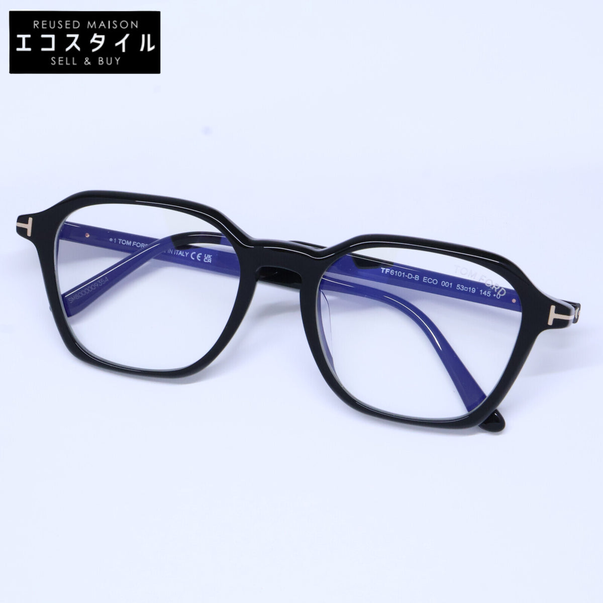 TOM FORD トムフォード F6101-D-B ECO 001 ブルーライトカットレンズ ウェリントンシェイプ アイウェア 眼鏡