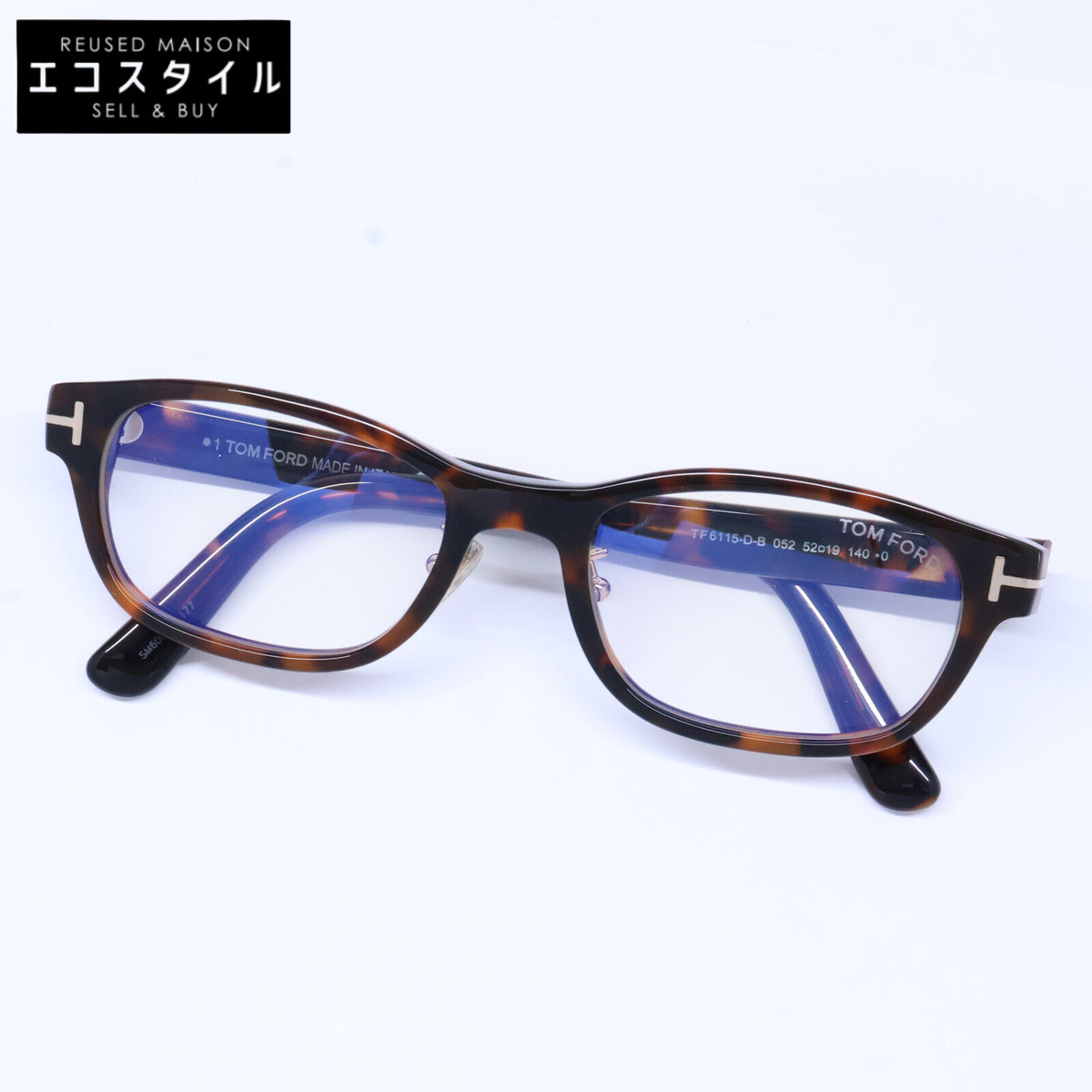 TOM FORD トムフォード 【新品未使用】TF6115-D-B 052 ブルーライトカットレンズ スクエアシェイプ アイウェア 眼鏡