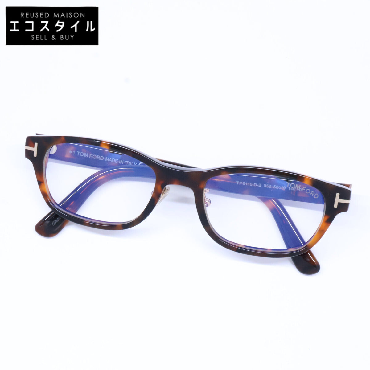 TOM FORD トムフォード 【新品未使用】TF6115-D-B 052 ブルーライトカットレンズ スクエアシェイプ アイウェア 眼鏡