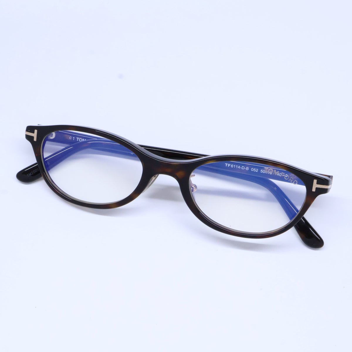 TOM FORD トムフォード 【新品未使用】TF6114-D-B 052 ブルーライトカットレンズ オーバルシェイプ アイウェア 眼鏡
