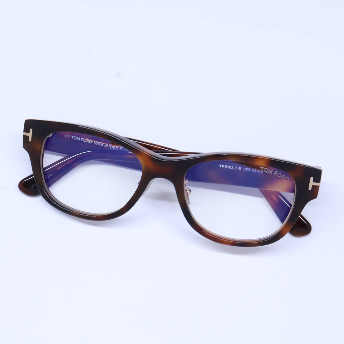 TOM FORD トムフォード 【新品未使用】TF6163-D-B 053 ブルーライトカットレンズ ウェリントンシェイプ アイウェア 眼鏡