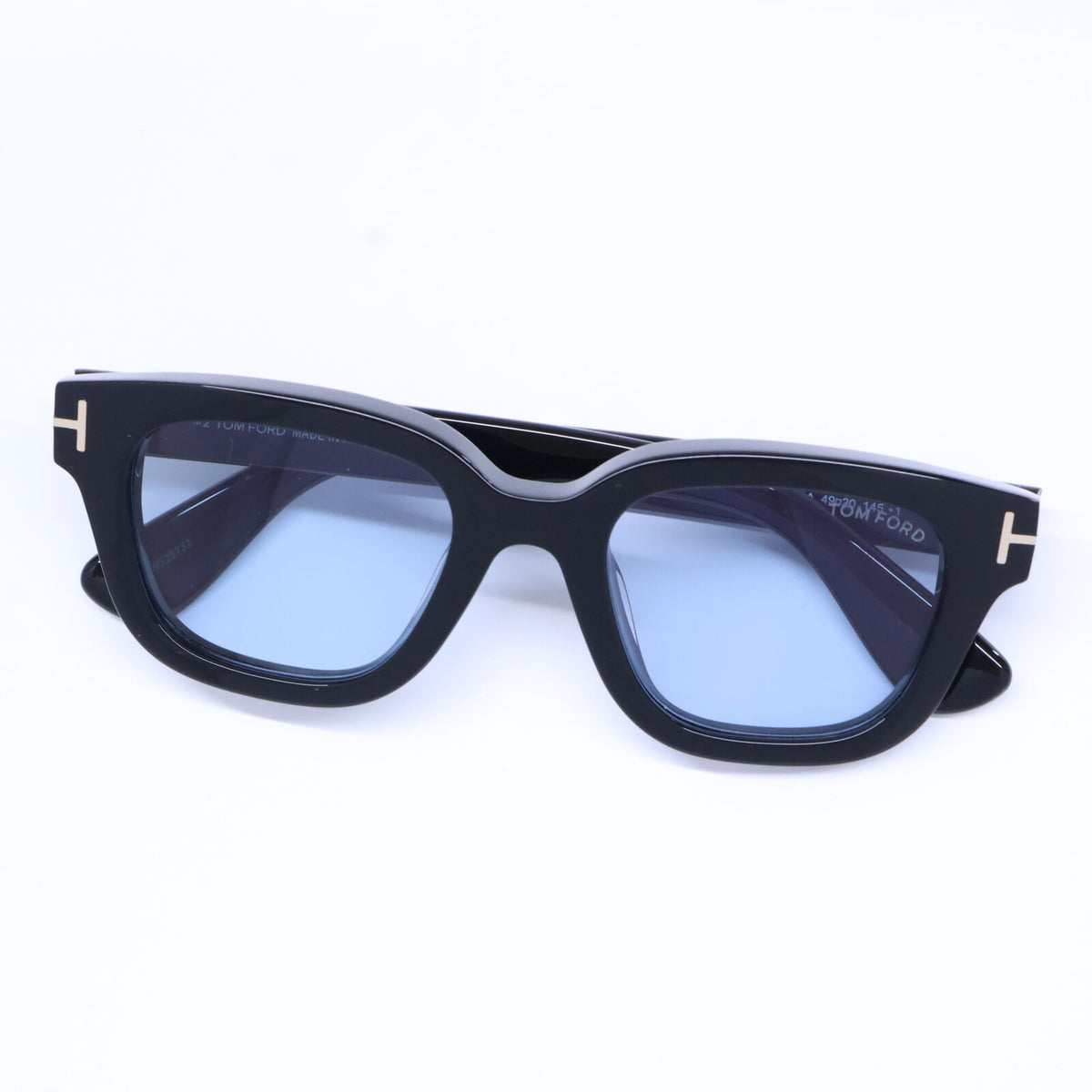 TOM FORD トムフォード TF1274-D ECO 01A ライトブルーレンズ ウェリントンシェイプ サングラス