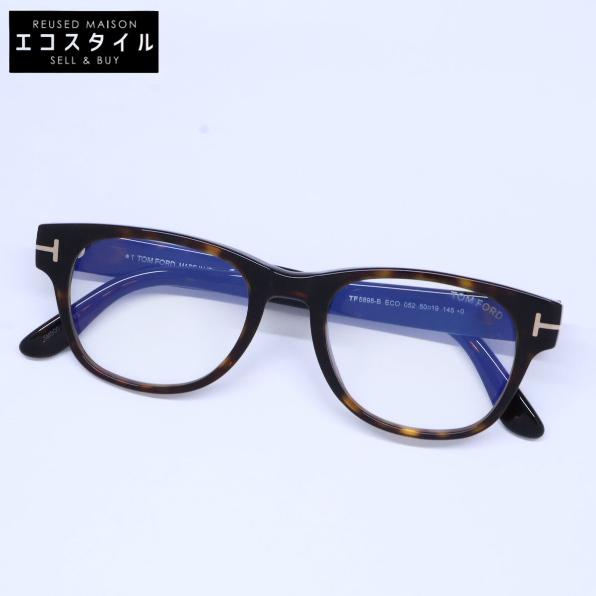 TOM FORD トムフォード TF5898-B ECO 052 ブルーライトカットレンズ ウェリントンシェイプ アイウェア 眼鏡