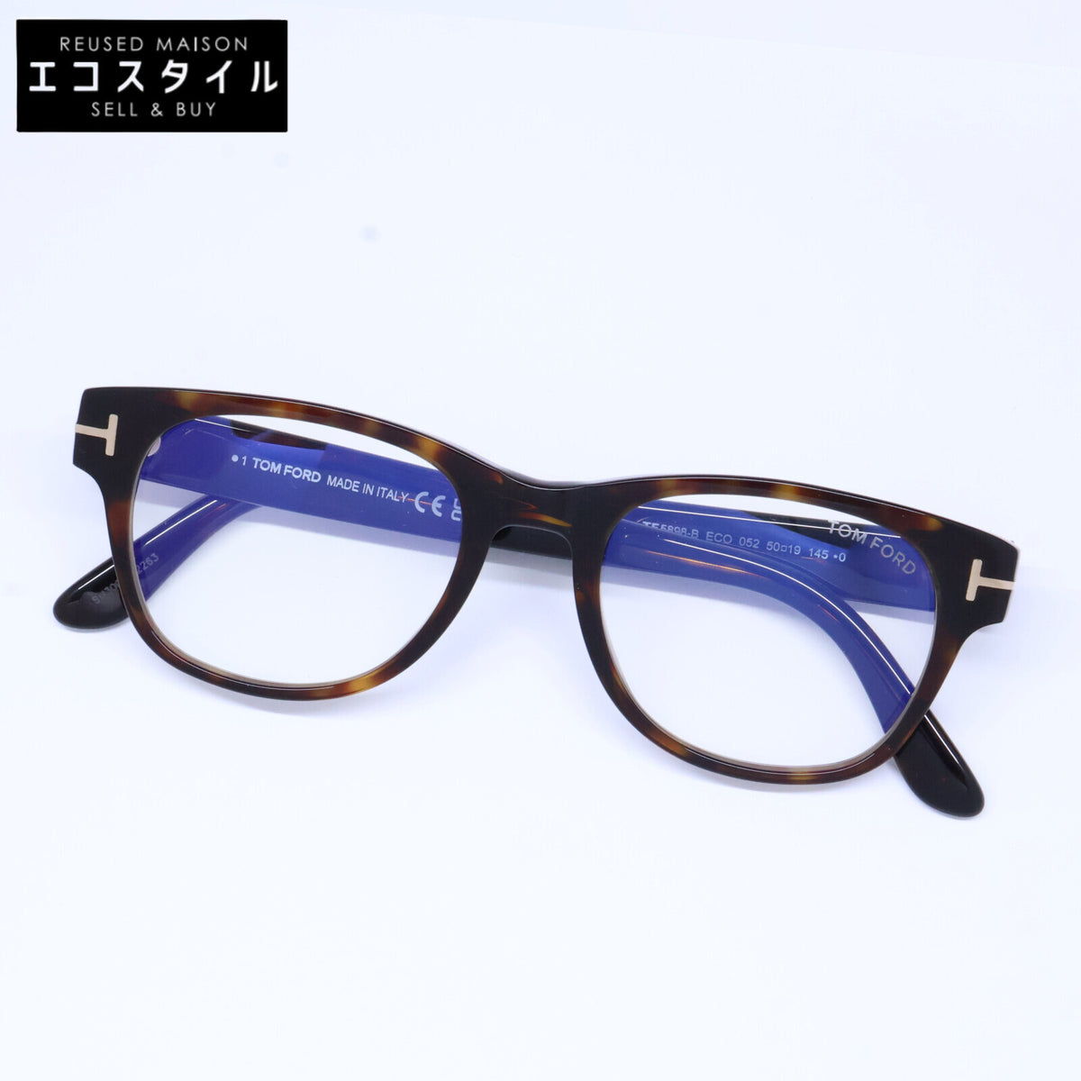 TOM FORD トムフォード F5898-B ECO 052 ブルーライトカットレンズ ウェリントンシェイプ アイウェア 眼鏡