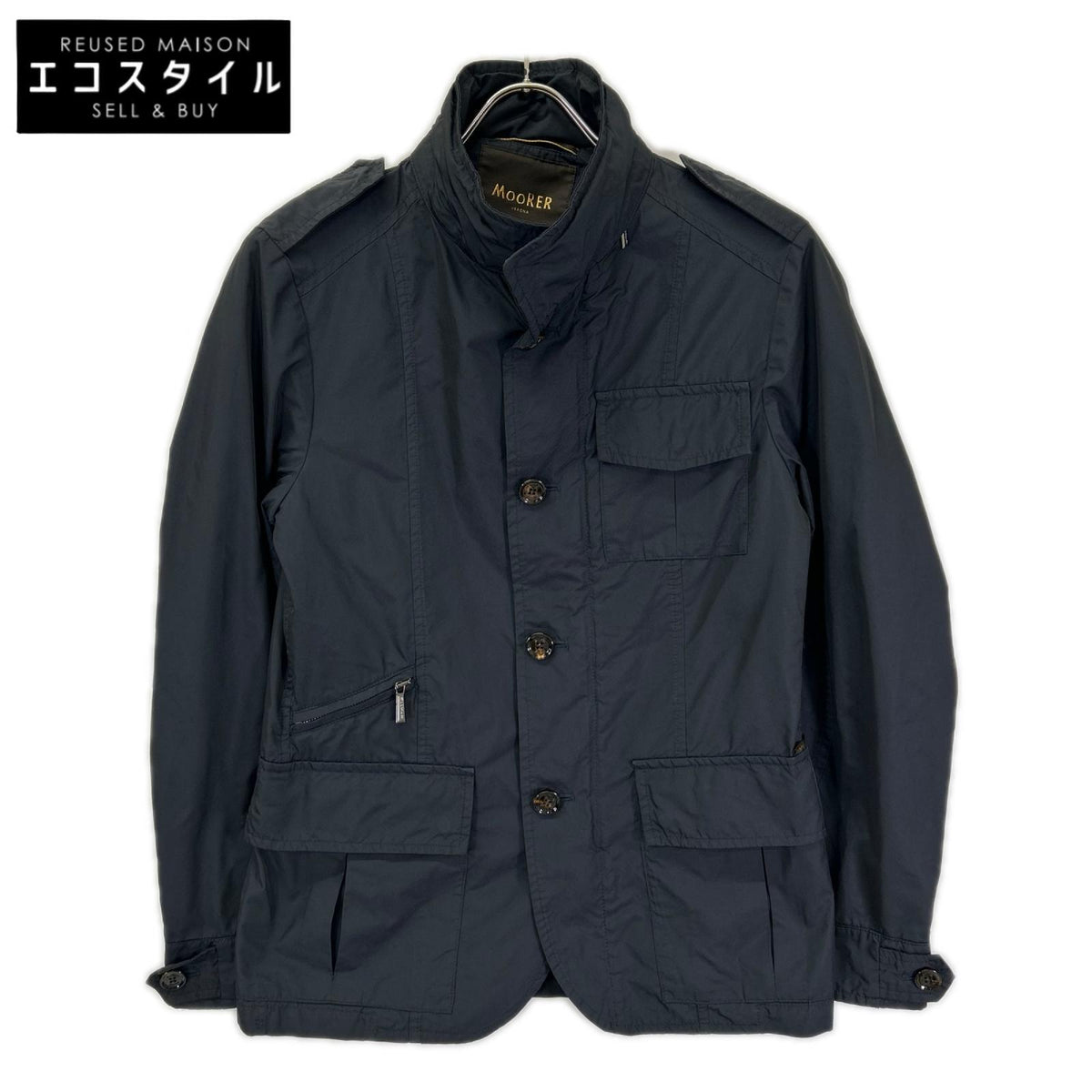 MOORER ムーレー ネイビー PORTO-KM ナイロン フィールドジャケット ジャケット
