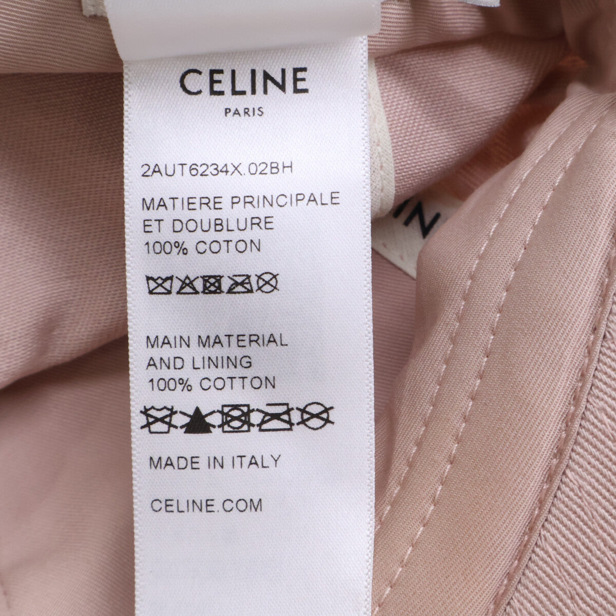 CELINE セリーヌ 【即決/国内正規】2AUT6234X.02BH トリオンフ ベースボールキャップ ウォッシュドコットン 帽子