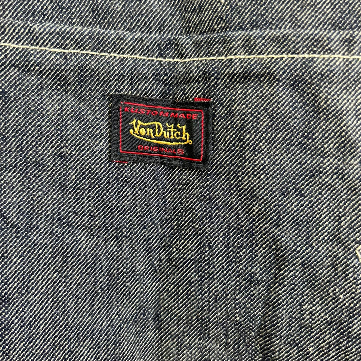 VonDutch ボンダッチ グレー系 フライングアイ ロングスリーブ オールインワンデニム オーバーオール オールインワン