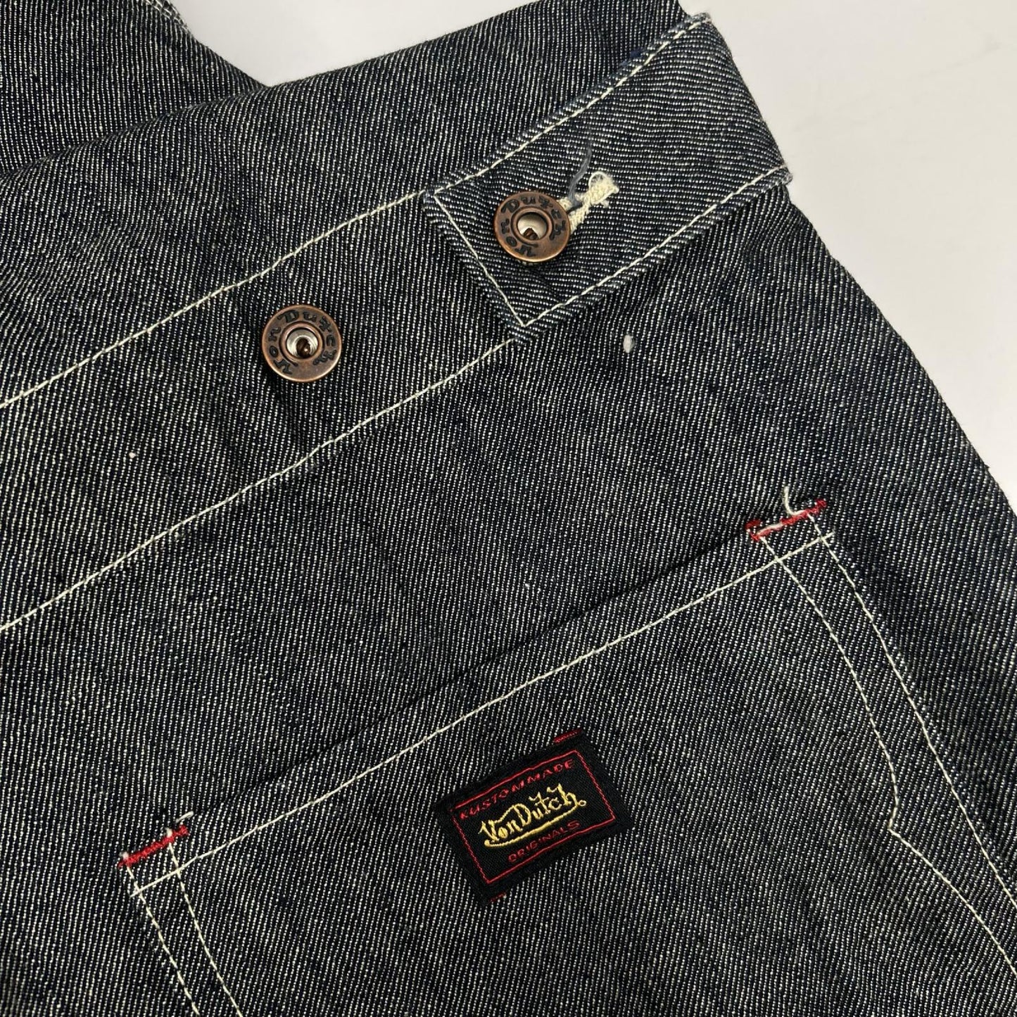 VonDutch ボンダッチ グレー系 フライングアイ ロングスリーブ オールインワンデニム オーバーオール オールインワン