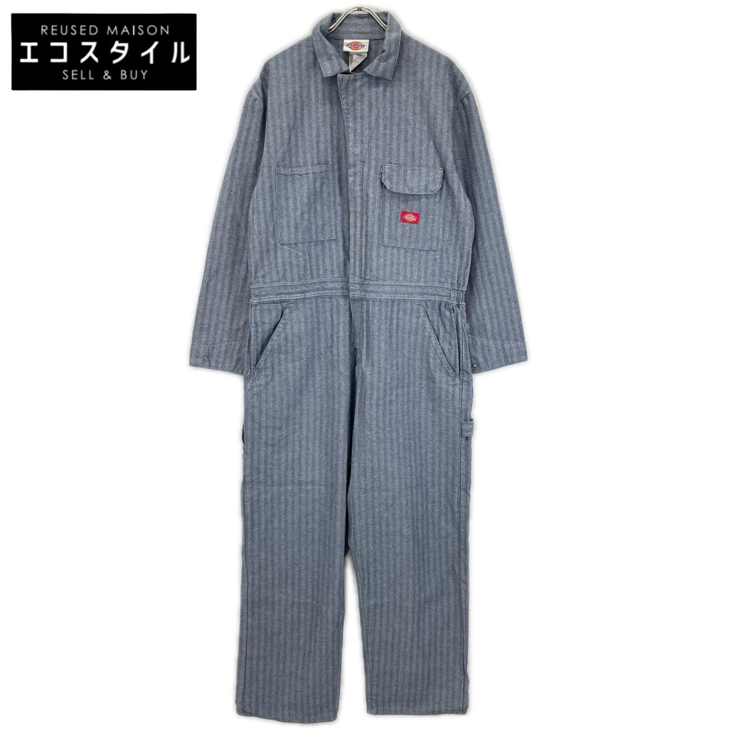 Dickies ディッキーズ 90's ライトブルー ヘリンボーン ストライプ no club lone wolf オールインワン デニム オーバーオール オールインワン