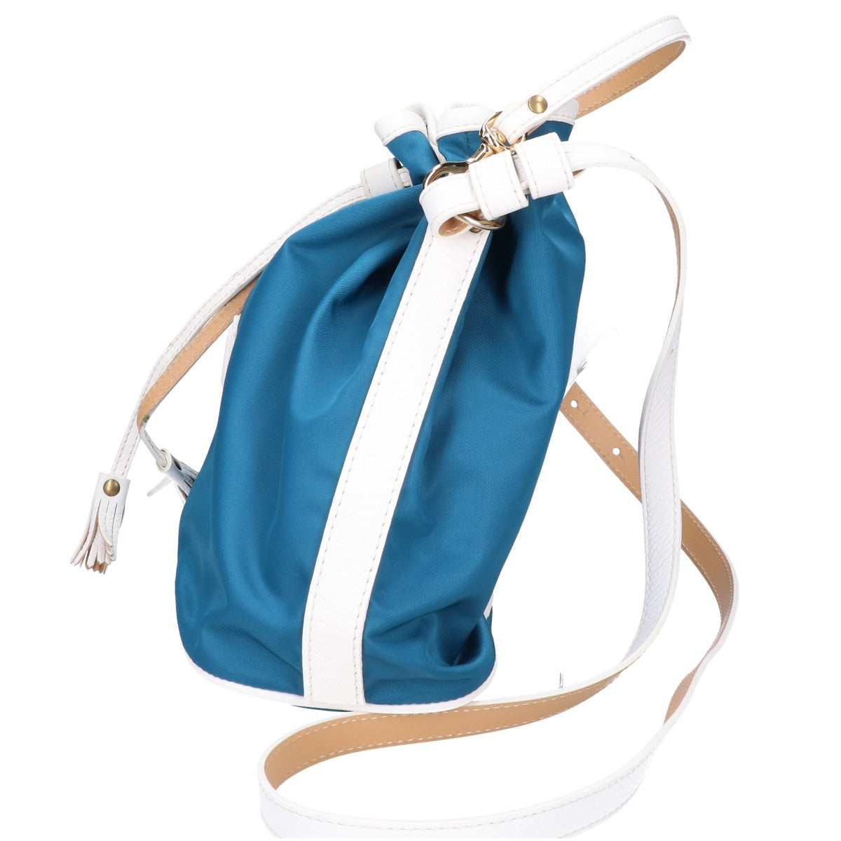 Felisi フェリージ 【美品】21/17 ナイロン/レザー 2WAY ドローストリングバッグ ショルダーバッグ
