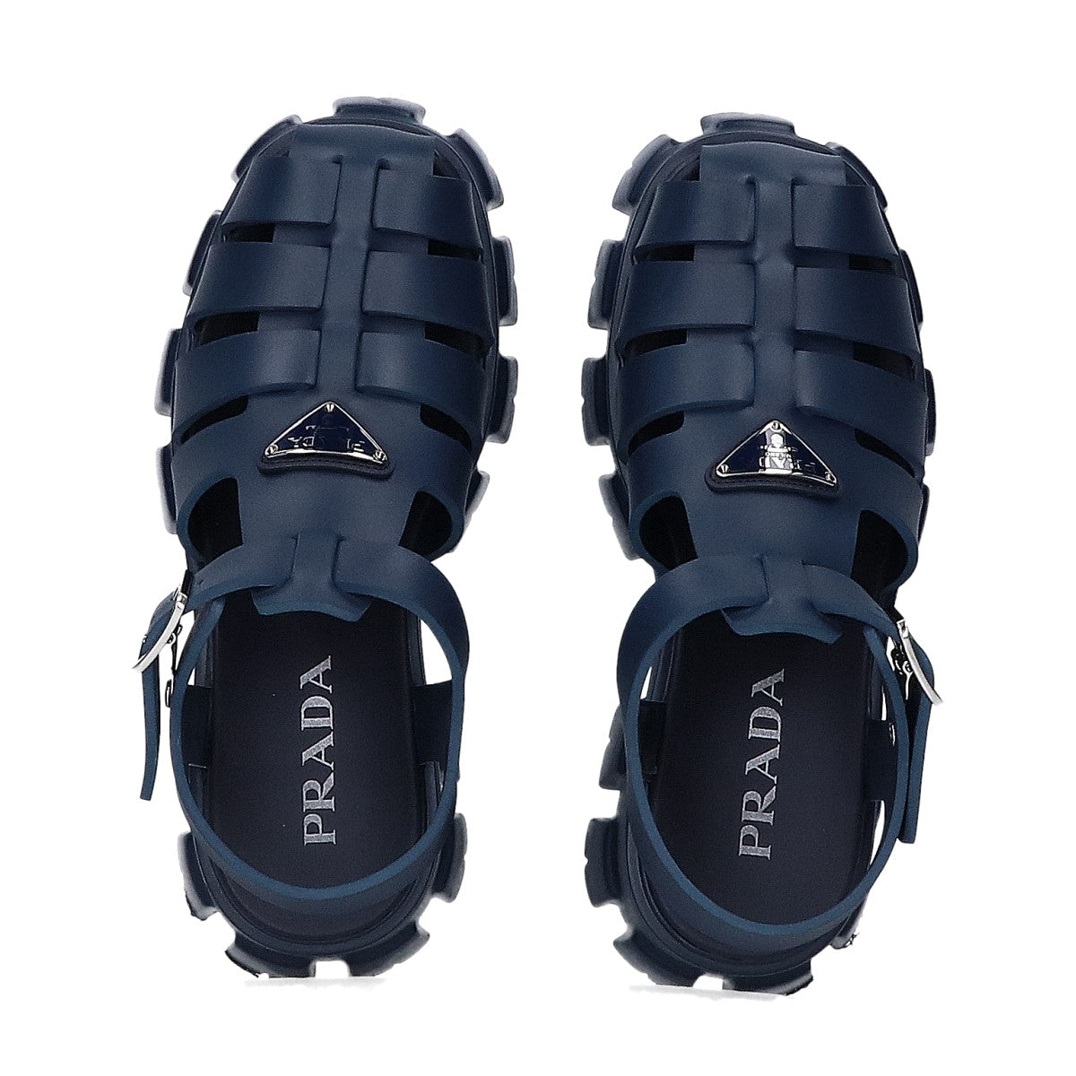 PRADA プラダ ネイビー モノリス ラバーサンダル グルカサンダル シューズ