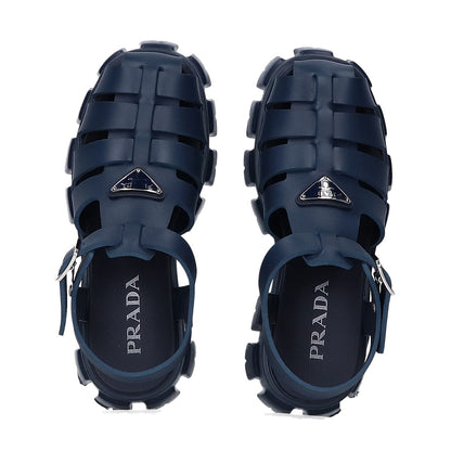 PRADA プラダ ネイビー モノリス ラバーサンダル グルカサンダル シューズ