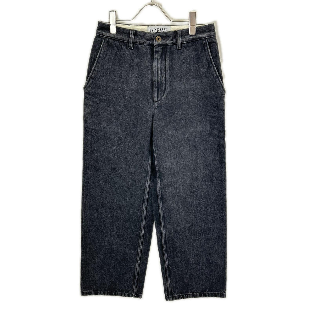 LOEWE ロエベ 【×SUNA FUJITA/スナフジタ】S359Y11XAX 24SS ブラック バックプリント バギーデニムパンツ ボトムス