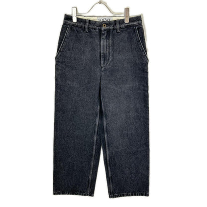 LOEWE ロエベ 【×SUNA FUJITA/スナフジタ】S359Y11XAX 24SS ブラック バックプリント バギーデニムパンツ ボトムス