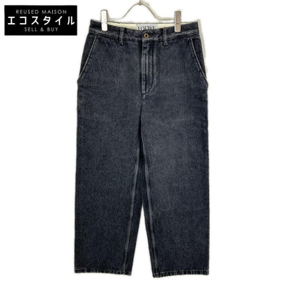LOEWE ロエベ 【×SUNA FUJITA/スナフジタ】S359Y11XAX 24SS ブラック バックプリント バギーデニムパンツ ボトムス