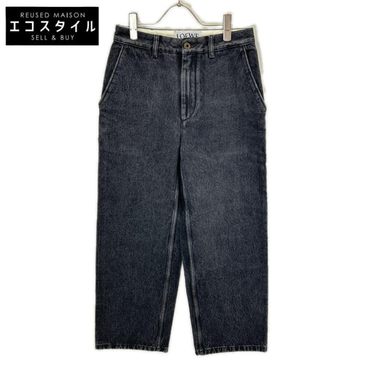 LOEWE ロエベ 【×SUNA FUJITA/スナフジタ】S359Y11XAX 24SS ブラック バックプリント バギーデニムパンツ ボトムス