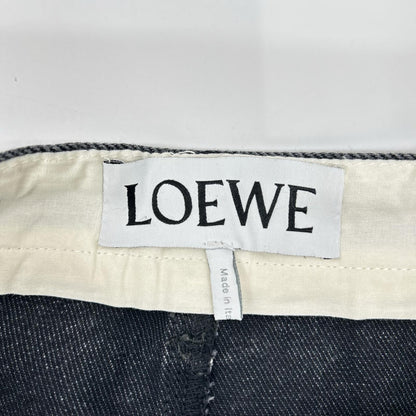 LOEWE ロエベ 【×SUNA FUJITA/スナフジタ】S359Y11XAX 24SS ブラック バックプリント バギーデニムパンツ ボトムス