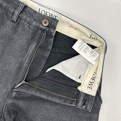 LOEWE ロエベ 【×SUNA FUJITA/スナフジタ】S359Y11XAX 24SS ブラック バックプリント バギーデニムパンツ ボトムス