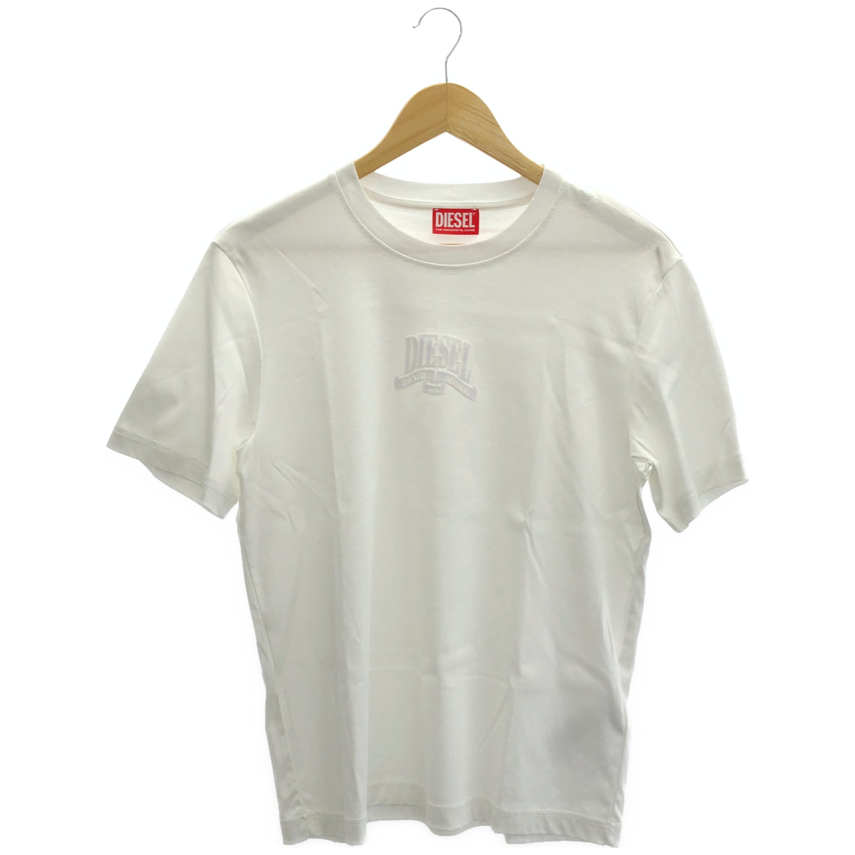 DIESEL ディーゼル T-MADJUST-K1 ホワイト トーナルカラーブランドロゴプリントTシャツ トップス