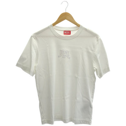 DIESEL ディーゼル T-MADJUST-K1 ホワイト トーナルカラーブランドロゴプリントTシャツ トップス
