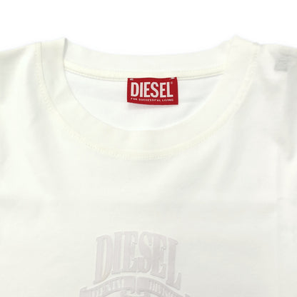 DIESEL ディーゼル T-MADJUST-K1 ホワイト トーナルカラーブランドロゴプリントTシャツ トップス