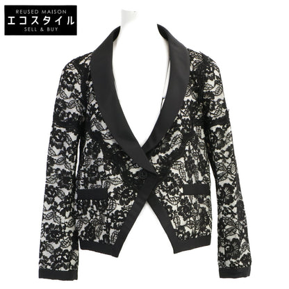 CHANEL シャネル 【国内正規】P47449W05443 ココマークボタン フラワーレース ジャケット ジャケット