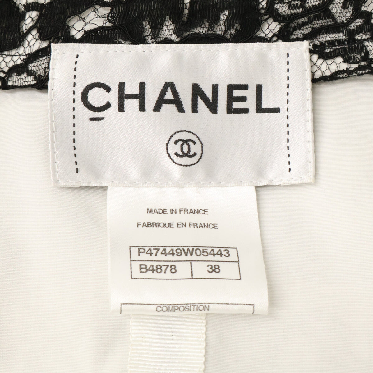 CHANEL シャネル 【国内正規】P47449W05443 ココマークボタン フラワーレース ジャケット ジャケット