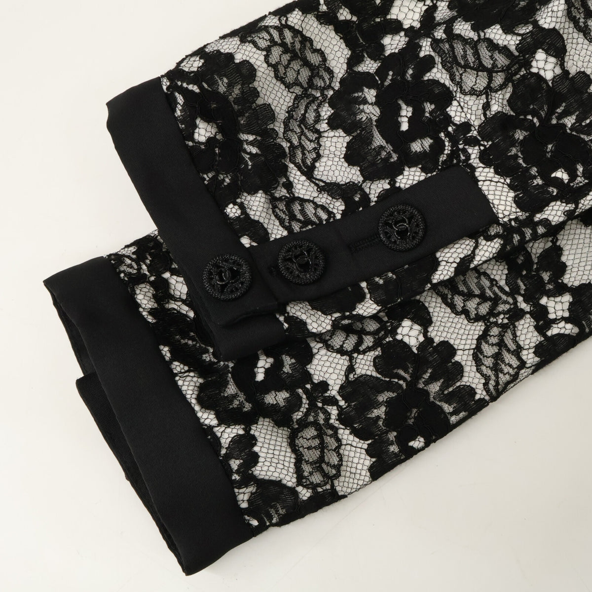 CHANEL シャネル 【国内正規】P47449W05443 ココマークボタン フラワーレース ジャケット ジャケット