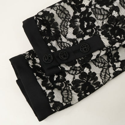 CHANEL シャネル 【国内正規】P47449W05443 ココマークボタン フラワーレース ジャケット ジャケット