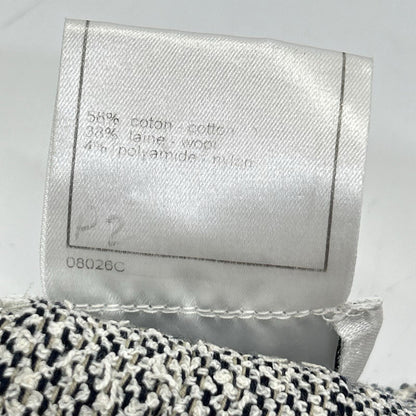CHANEL シャネル P12449V07177 グレー ココマークボタン ノースリーブツイードプルオーバー トップス