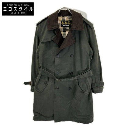 Barbour バブアー 08AW44 カーキ コットン ダブルボタン オイル トレンチコート コート