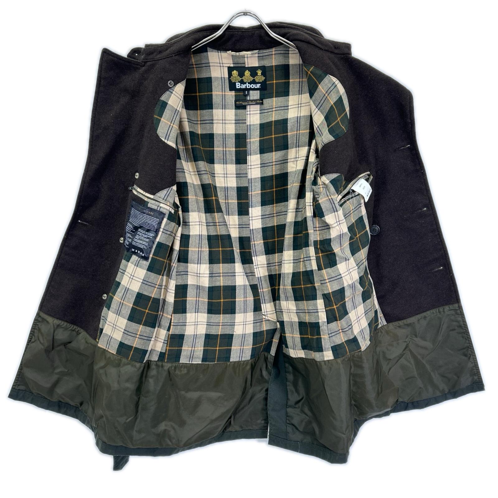 Barbour バブアー 08AW44 カーキ コットン ダブルボタン オイル トレンチコート コート