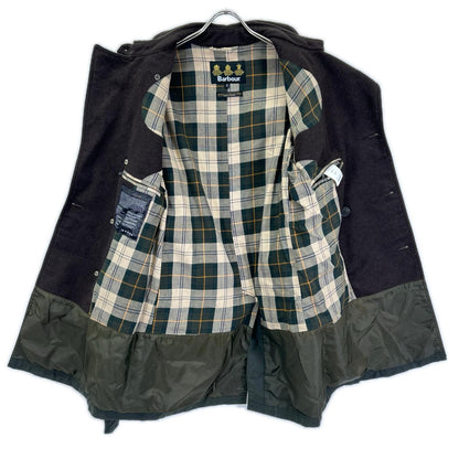 Barbour バブアー 08AW44 カーキ コットン ダブルボタン オイル トレンチコート コート