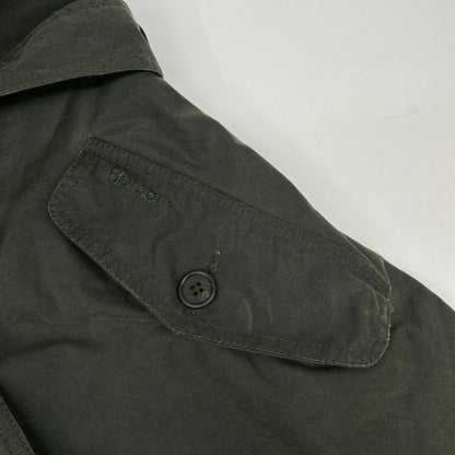 Barbour バブアー 08AW44 カーキ コットン ダブルボタン オイル トレンチコート コート