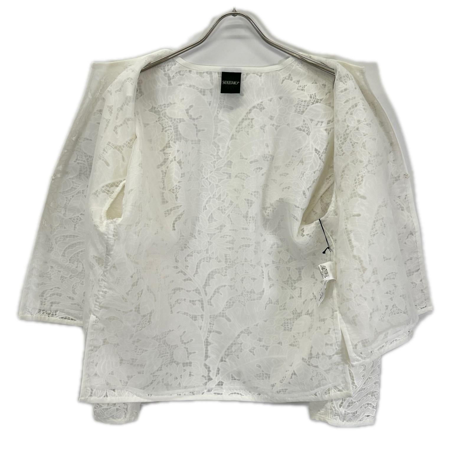 SOULEIADO ソレイアード 24SS ホワイト コットンエンブロイダリー ブルゾン ジャケット