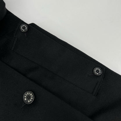 MACKINTOSH マッキントッシュ VM-SM-SM FETLAR/フェトラー ブラック ウール×ナイロン ロゴボタン ダブルブレスト ベルテッドミディアムコート コート