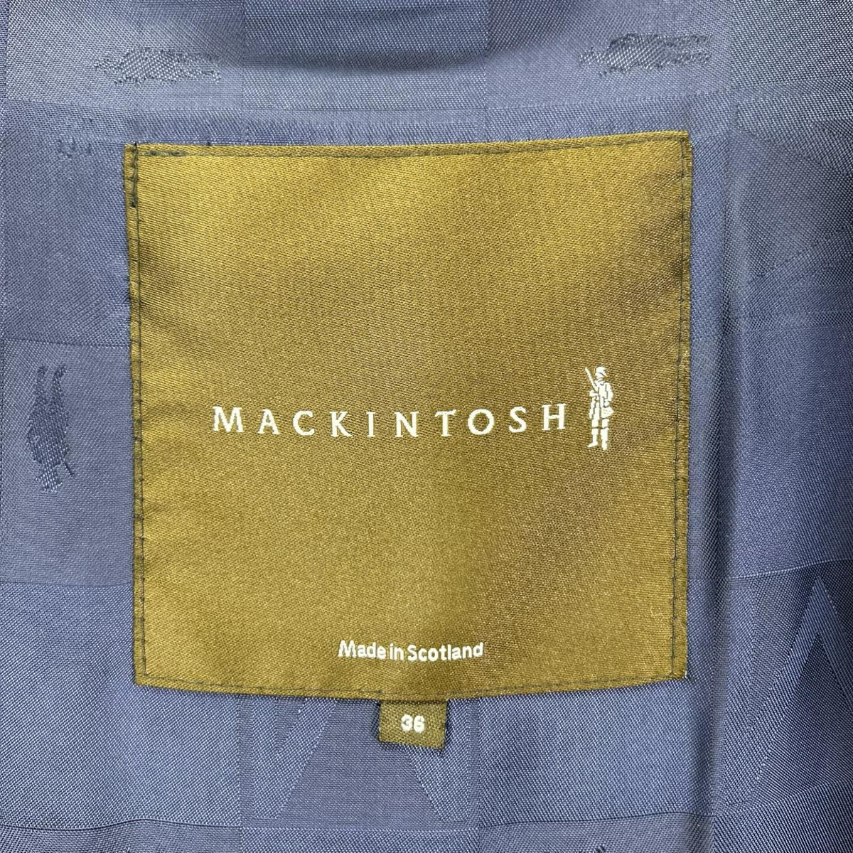 MACKINTOSH マッキントッシュ VM-SM-SM FETLAR/フェトラー ブラック ウール×ナイロン ロゴボタン ダブルブレスト ベルテッドミディアムコート コート
