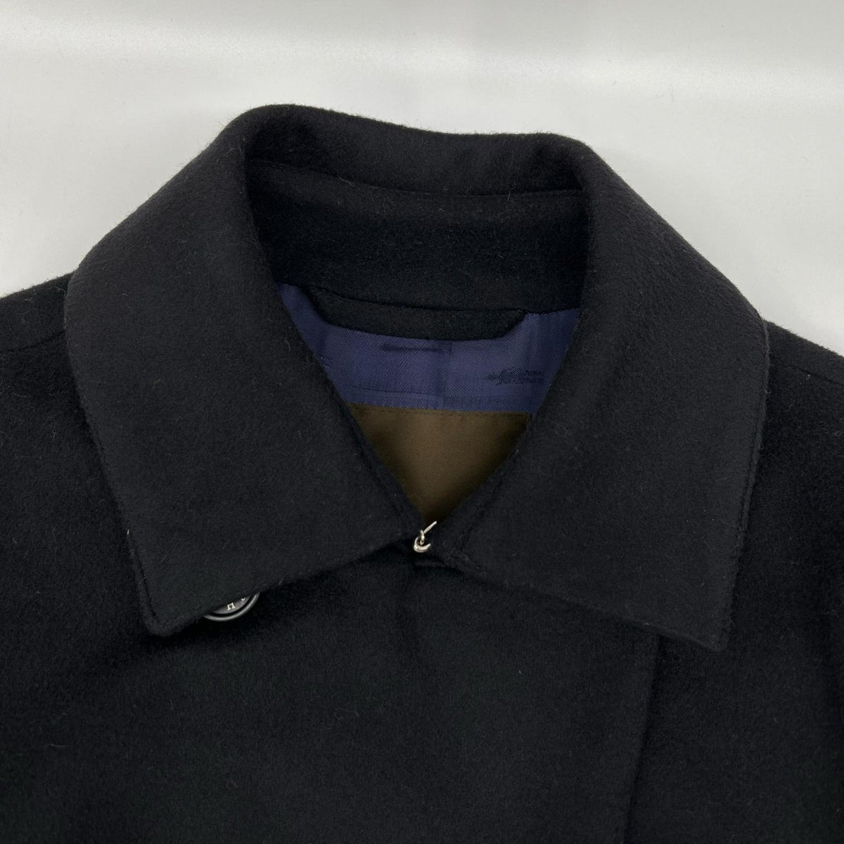 MACKINTOSH マッキントッシュ VM-SM-SM FETLAR/フェトラー ブラック ウール×ナイロン ロゴボタン ダブルブレスト ベルテッドミディアムコート コート