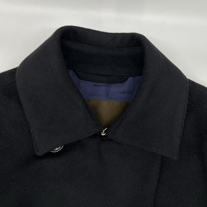MACKINTOSH マッキントッシュ VM-SM-SM FETLAR/フェトラー ブラック ウール×ナイロン ロゴボタン ダブルブレスト ベルテッドミディアムコート コート