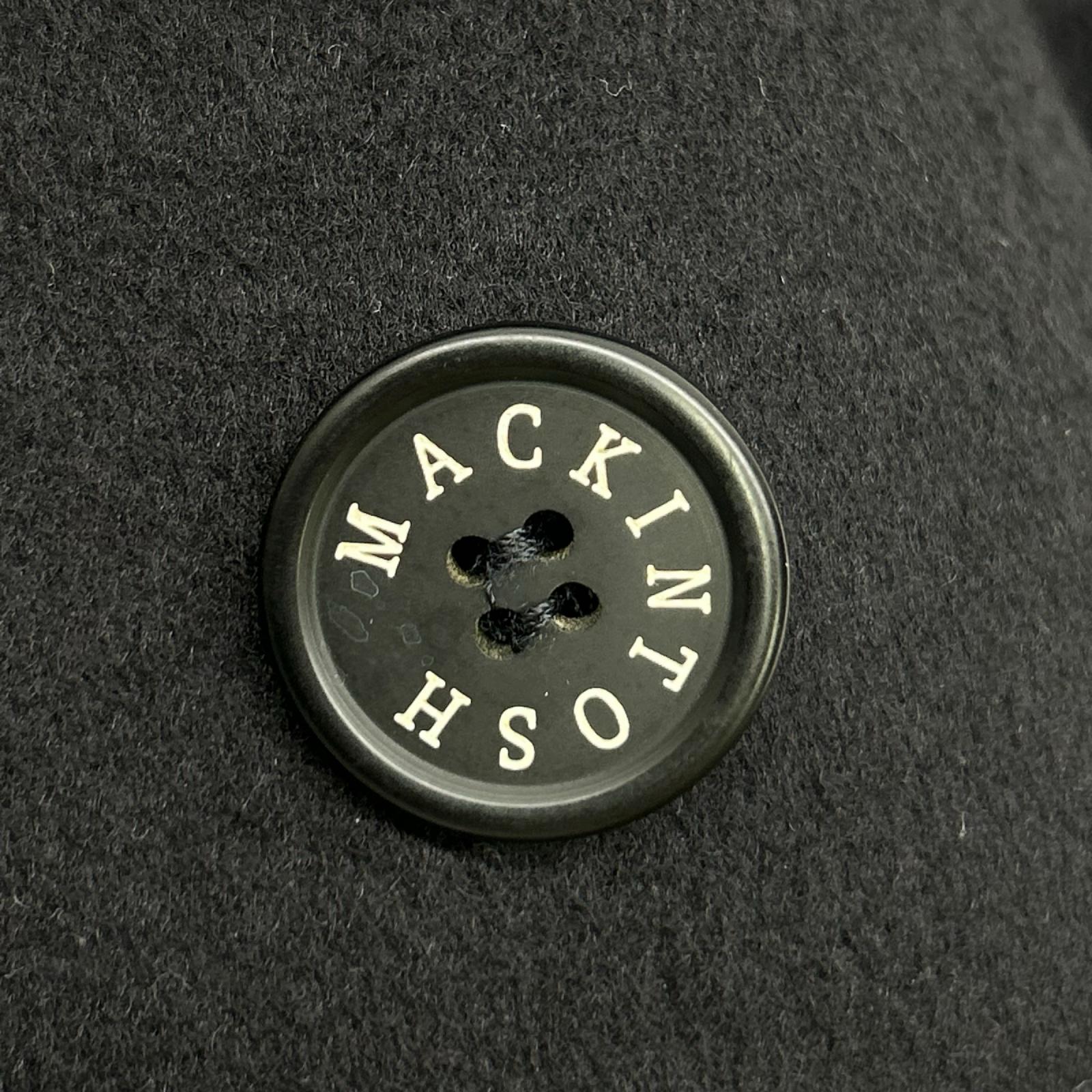 MACKINTOSH マッキントッシュ VM-SM-SM FETLAR/フェトラー ブラック ウール×ナイロン ロゴボタン ダブルブレスト ベルテッドミディアムコート コート
