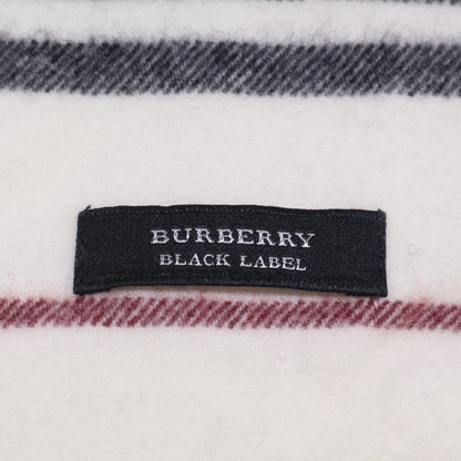 Burberry Black Label バーバリーブラックレーベル ロゴ刺繍 ボーダー フリンジ マフラー