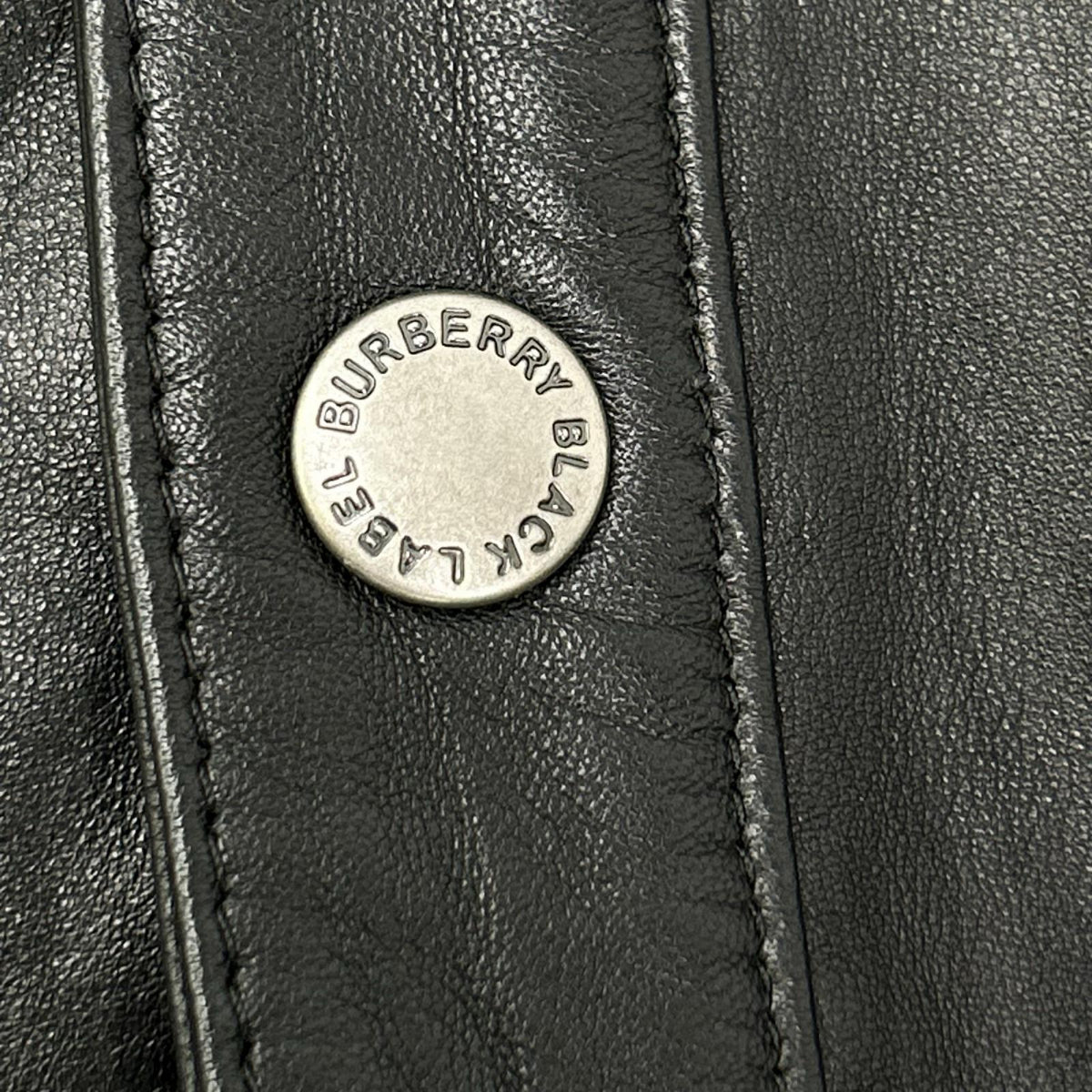 Burberry Black Label バーバリーブラックレーベル BMP81-601-09 ブラック チェックライニング ラムレザーシャツジャケット ジャケット