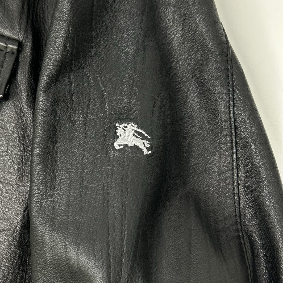 Burberry Black Label バーバリーブラックレーベル BMP81-601-09 ブラック チェックライニング ラムレザーシャツジャケット ジャケット