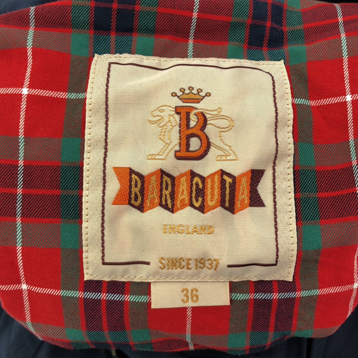 BARACUTA バラクータ 英国製 BRCPS0001 ネイビー コットン混 レッドチェックライニング G9 オリジナル ハリントンジャケット トップス