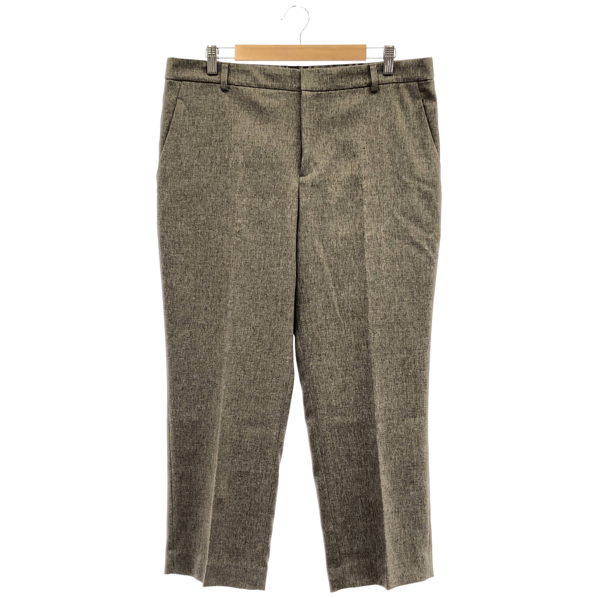 23区 23区 グレー ウールライクカルゼ テーパード パンツ ボトムス