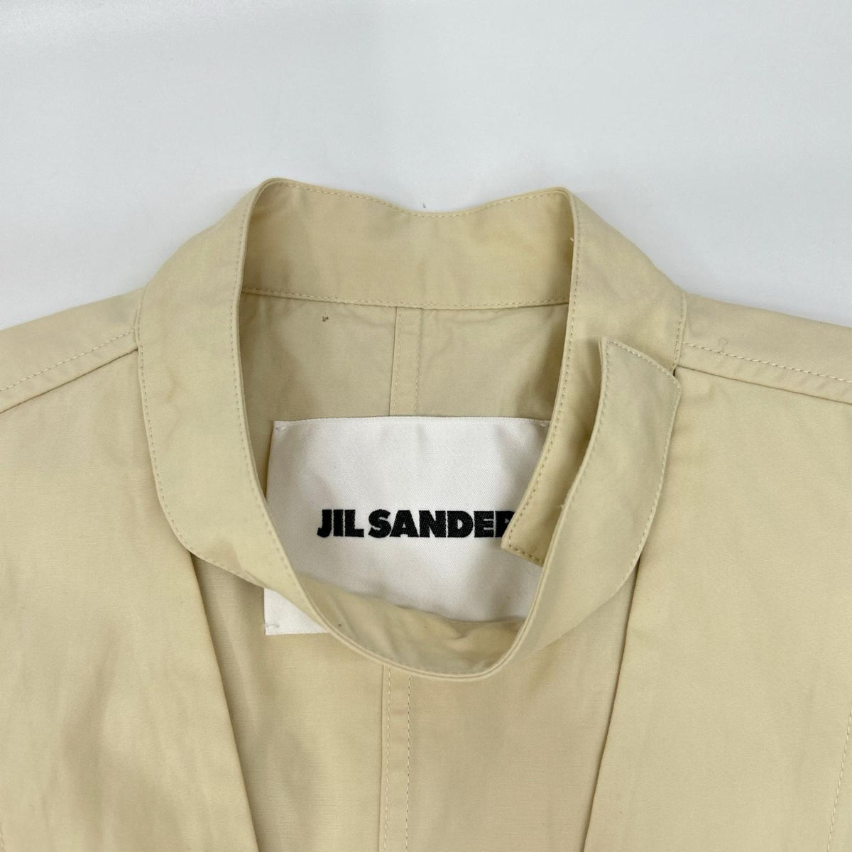 JILSANDER ジルサンダー JSPQ500305 アイボリー オープンカラー チョーカー ロングスリーブ ワンピース ワンピース
