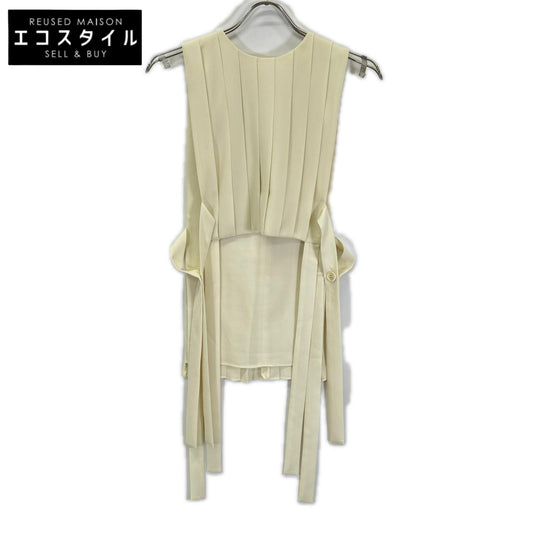 ENFOLD エンフォルド 25SS 300IS230-2161 アイボリー ポリエステル PLEATS VEST/プリーツベスト ベスト