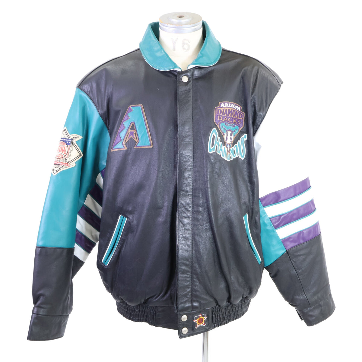 JEFF HAMILTON ジェフハミルトン USA製 Arizona Diamond Backs アリゾナダイヤモンドバックス 2001 World Series Chanpions レザージャケット ジャケット