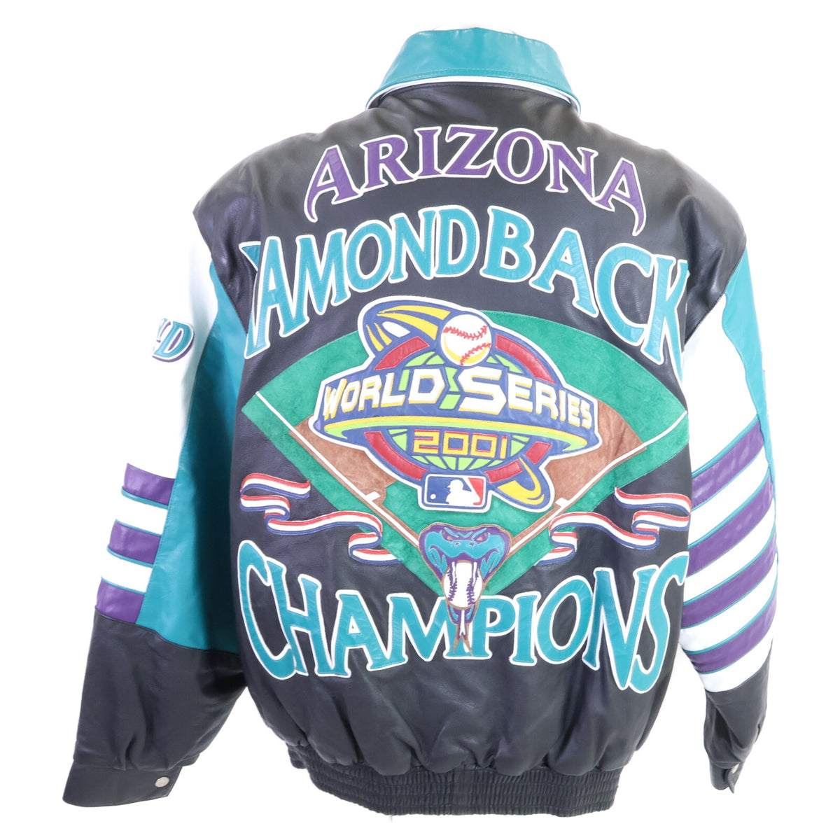 JEFF HAMILTON ジェフハミルトン USA製 Arizona Diamond Backs アリゾナダイヤモンドバックス 2001 World Series Chanpions レザージャケット ジャケット