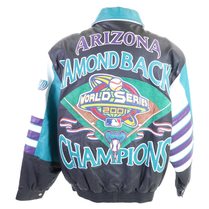 JEFF HAMILTON ジェフハミルトン USA製 Arizona Diamond Backs アリゾナダイヤモンドバックス 2001 World Series Chanpions レザージャケット ジャケット